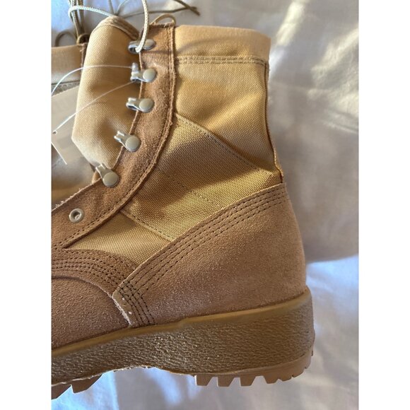 McRae Tan Army Combat Boots 6.5W Military Style Durable Canvas & Suede main image 6
